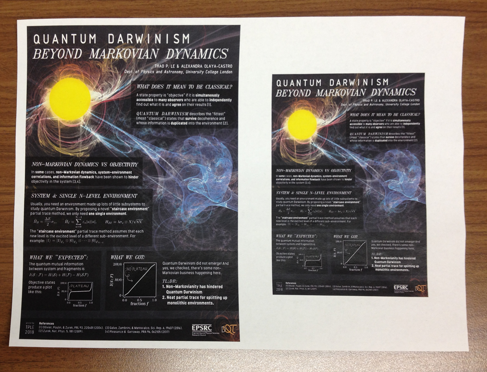 small printout of poster